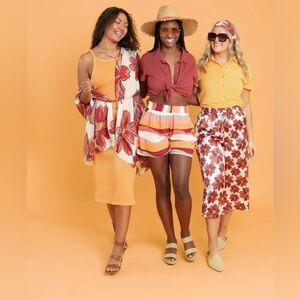 Gyal Bashy Recycled Polyester Sierra Printed Silky Lounge Pants large